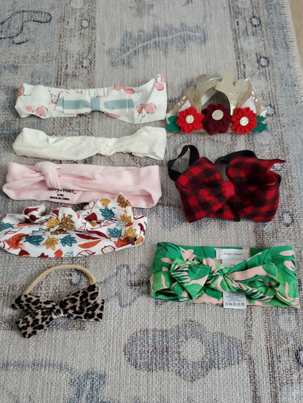 Assorted Girls Headbands Green, Pink, Red, White, Black & Leopard Prints Sz6-18